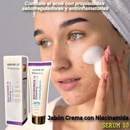 Jabón Niacinamida S10 🎉 Lleva Gratis Crema Aclarante🎁