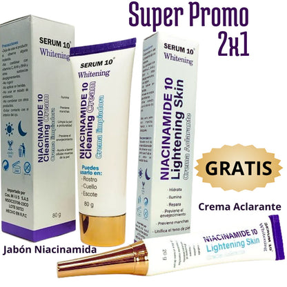 Jabón Niacinamida S10 🎉 Lleva Gratis Crema Aclarante🎁