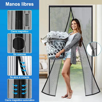 Puerta magnética de malla 102cm x 190cm: Especial contra zancudos y mosquitos 🦟 Oferta de Lanzamiento