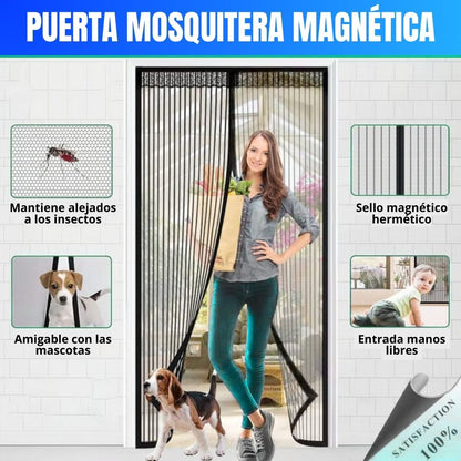 Puerta magnética de malla 102cm x 190cm: Especial contra zancudos y mosquitos 🦟 Oferta de Lanzamiento
