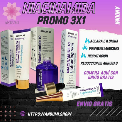 Clean Face + Crema Aclarante + Serum 10 Gratis💧